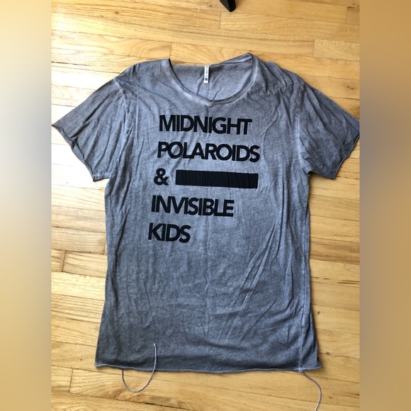 BLK opm paris men’s graphic tee “midnight Polaroids & invisible kids” size large - Picture 1 of 5